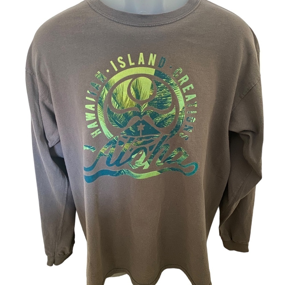 Island Vibes Long Sleeve Tee - Gray